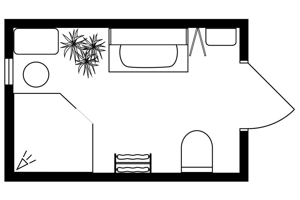2d Industrial Bathroom Design