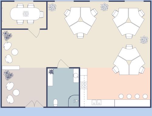 Stylish Small Office With Open Layout