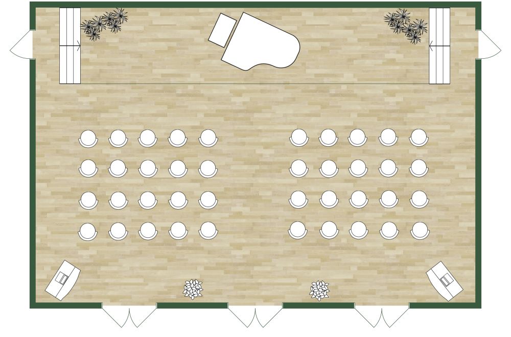 Grand Piano Concert Hall 2D Floor Plan