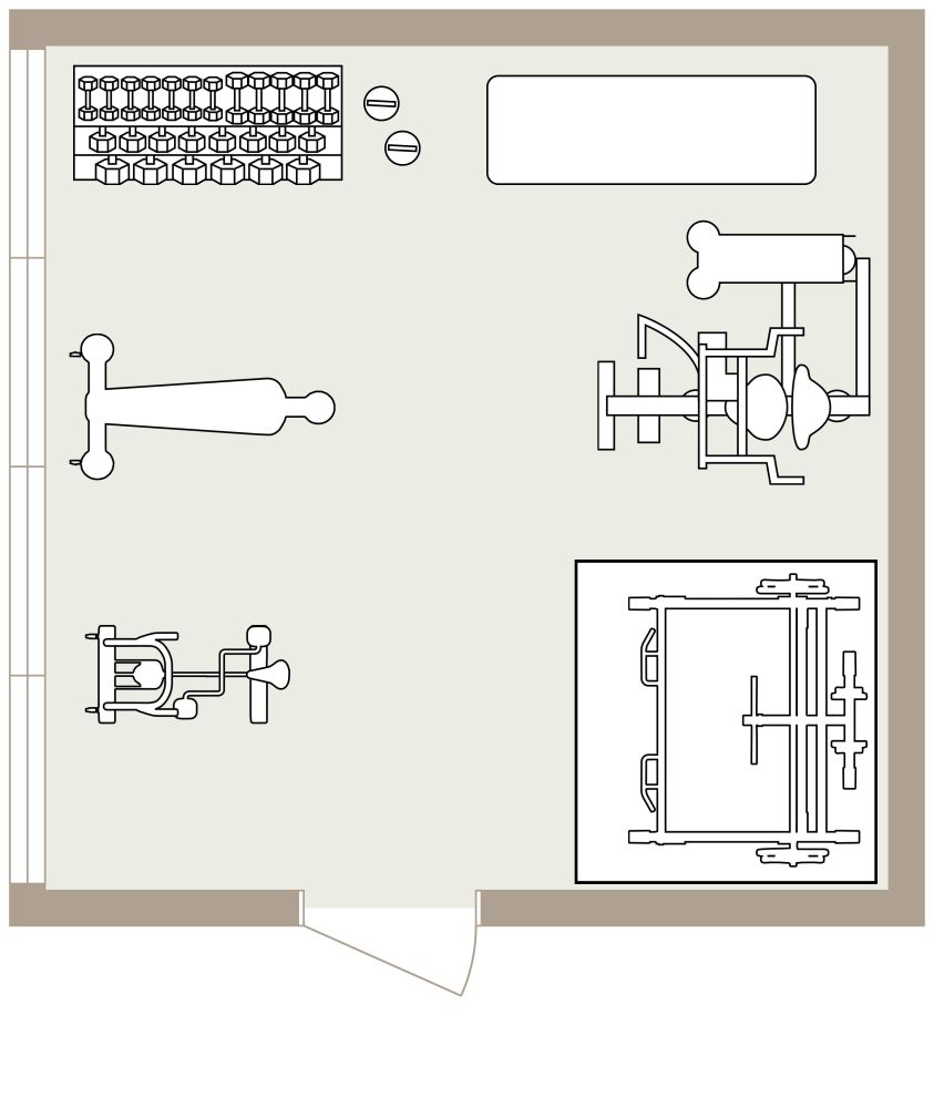 Small Gym Interior Design Concept 2D