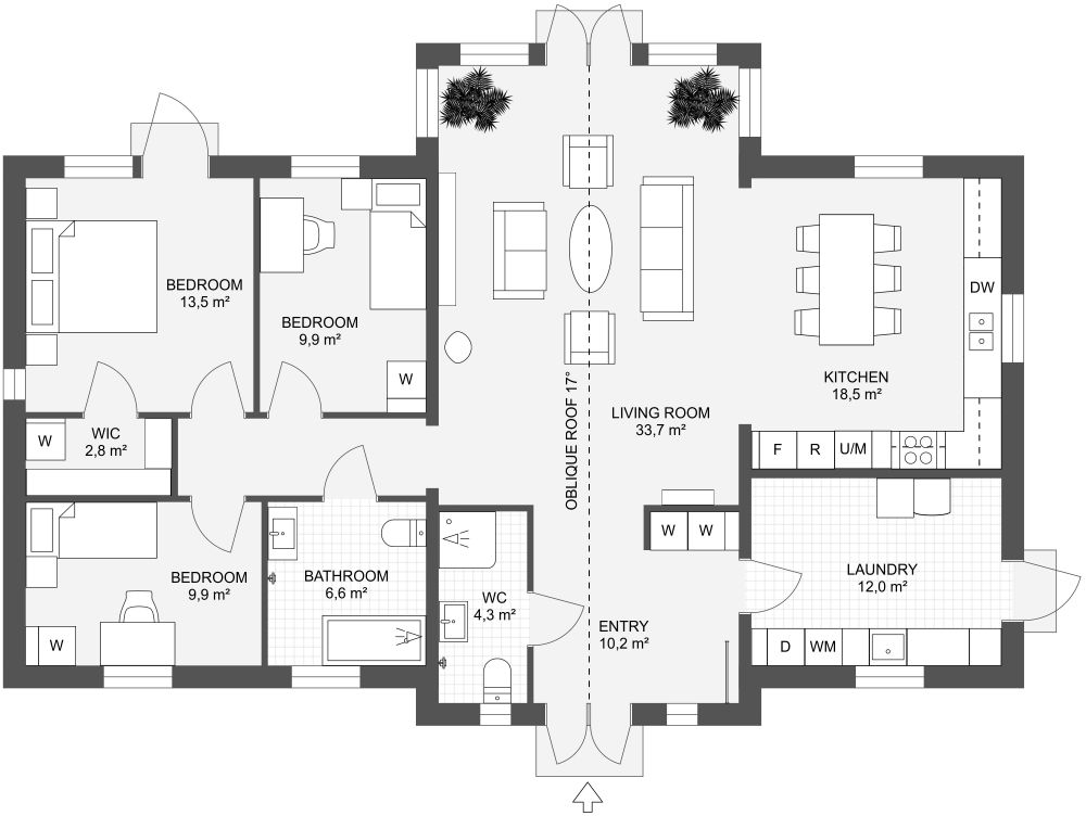 Villa Charm 2D Floor Plan
