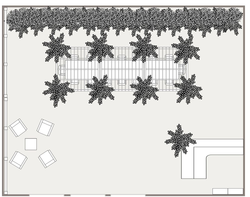 Intimate Garden Wedding 2D Layout