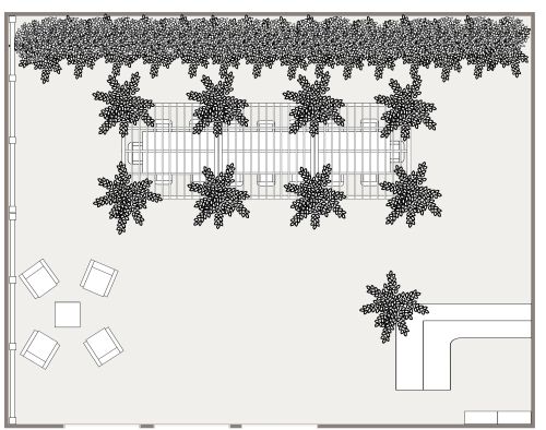 Intimate Garden Wedding Layout