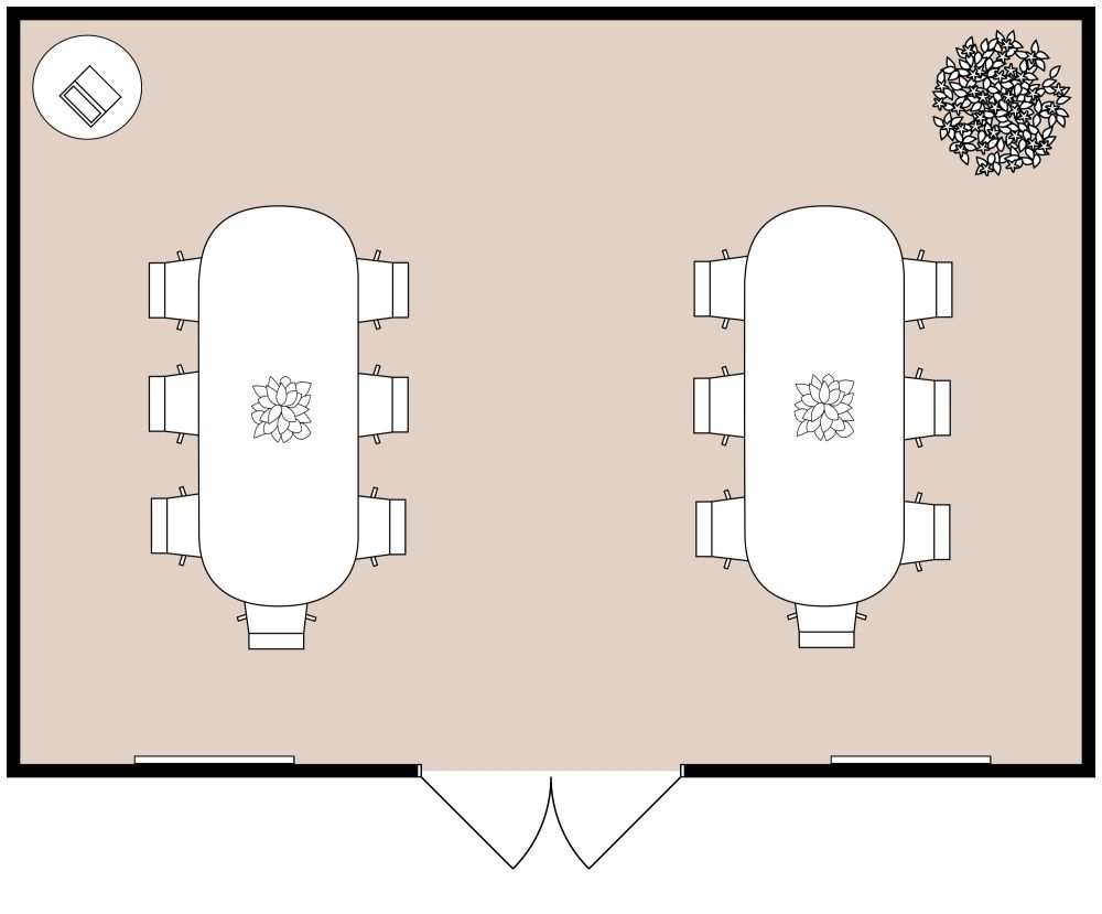Creative Marketing Conference Room 2D Floor Plan