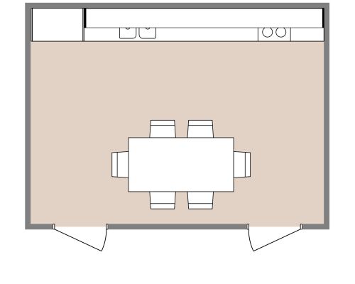 Pink Single Wall Kitchen