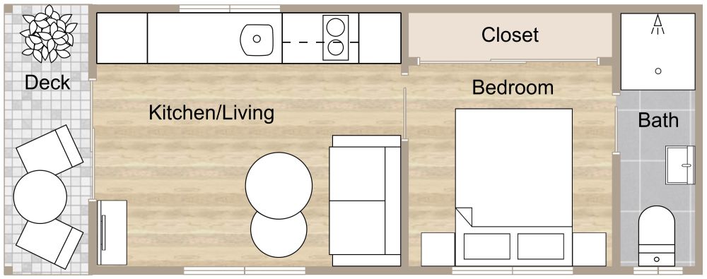 2D Floor Plan Tiny House