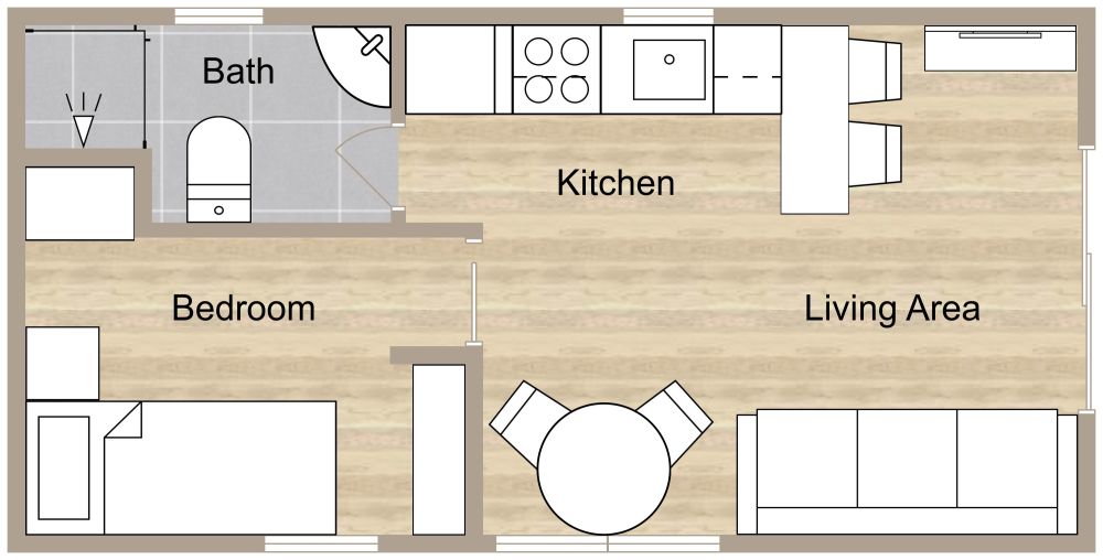 2D Floor Plan for Tiny House
