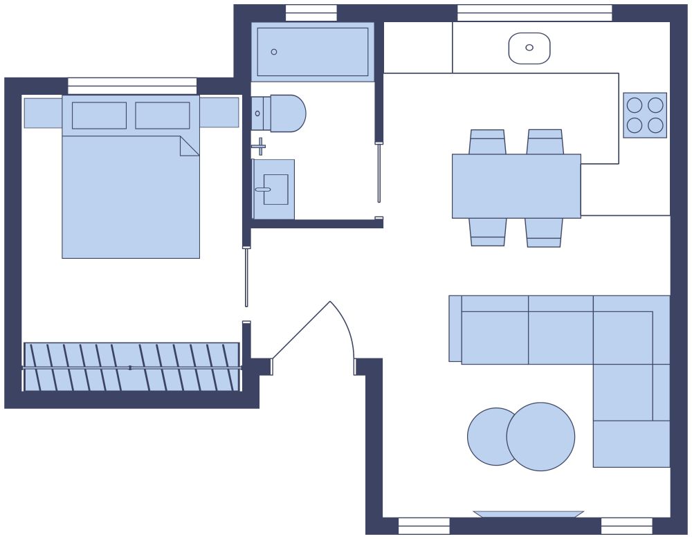 Tiny House 2D Floor Plan