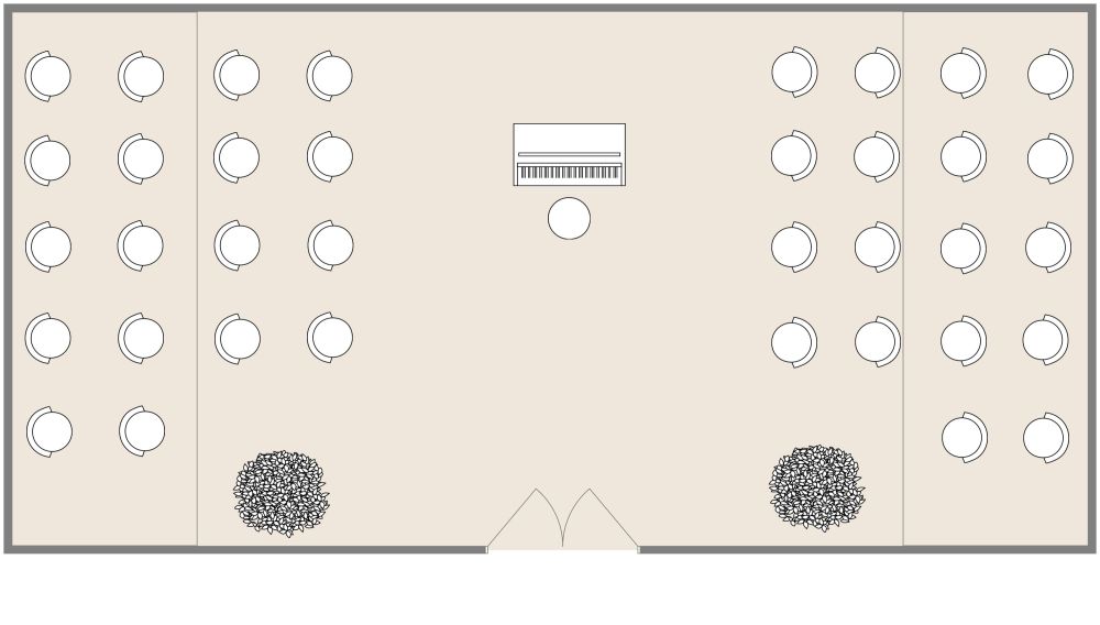 Small Concert Hall Layout Design 2D Floor Plan