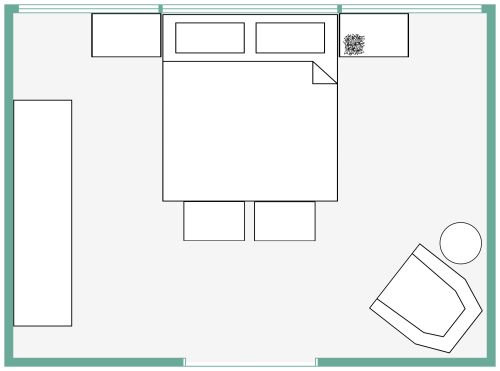 Schlafzimmer im Hampton-Stil