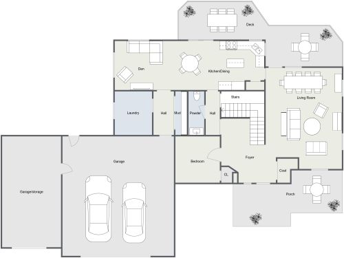 House Plan With 2 Car Garage