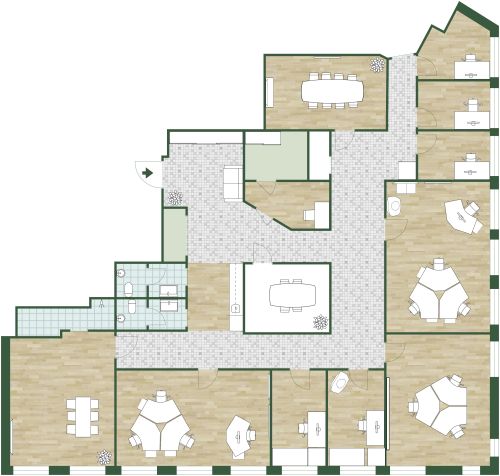 Bürodesign-Idee für Kleinunternehmen