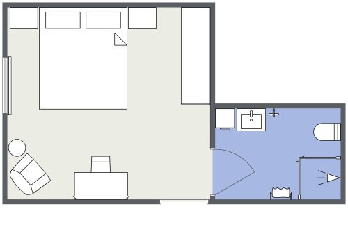 Hotelzimmerdekoration im skandinavischen Stil