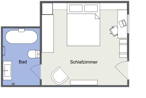 Hotelzimmer im rustikalen Stil