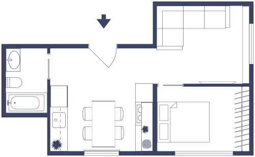 Tiny House Design mit 1 Schlafzimmer