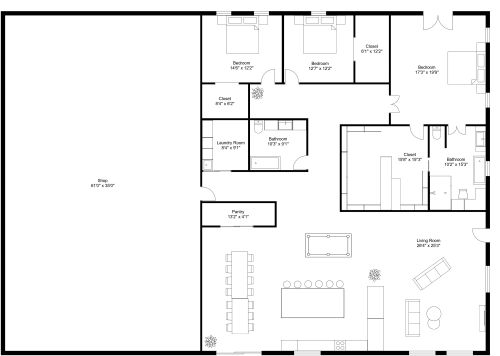 Barndominium House Plan Model 4262 Kayla