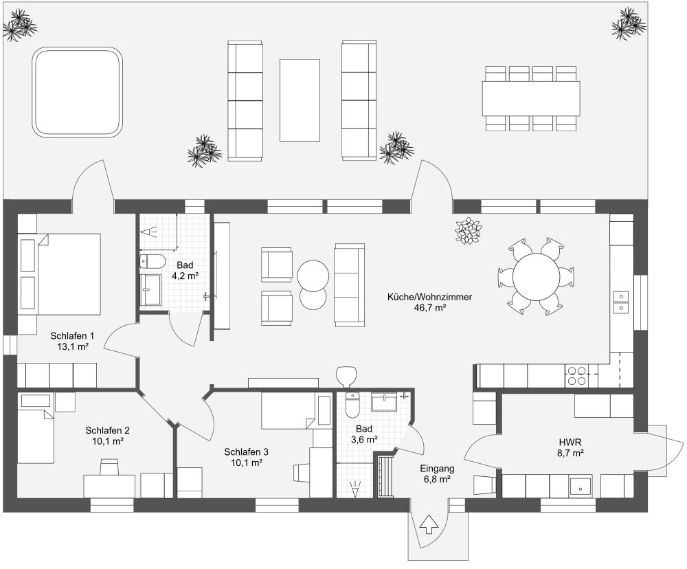 Gläntan 112 Grundrisse 2D Grundrisse
