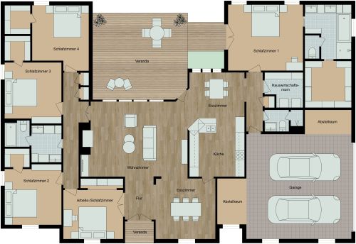 Haus mit 5 Schlafzimmern und Doppelgarage