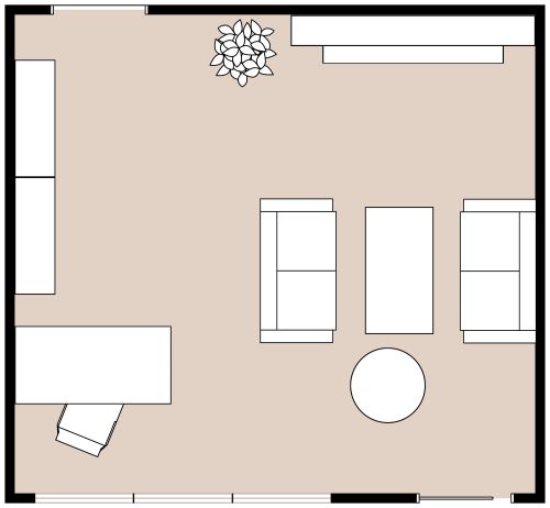 Entspanntes Arbeitszimmer mit gemütlichem Kamin