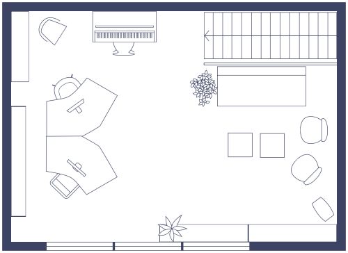 Inneneinrichtung für Büros auf kleinem Raum