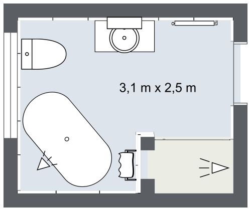 Badezimmer im Shabby-Chic