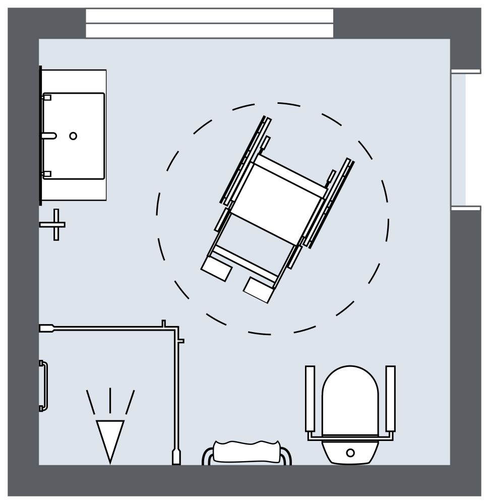 Accessible Bathroom Design Idea 2D Floor Plan