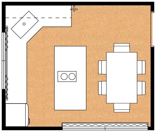 Rot und schwarzes Küchendesign