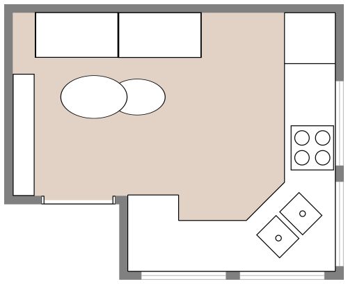 Schwarz-weißes Küchendesign
