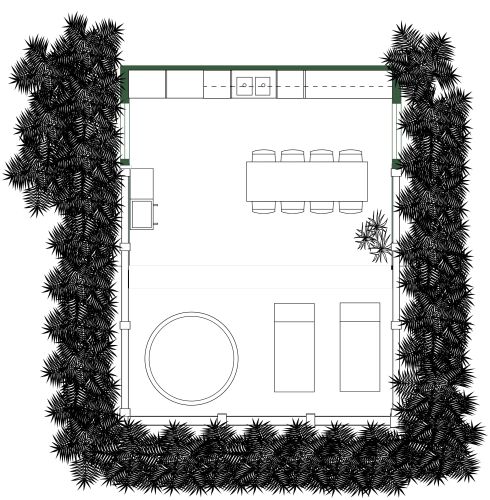 Design-Idee für eine grüne Küchenzeile