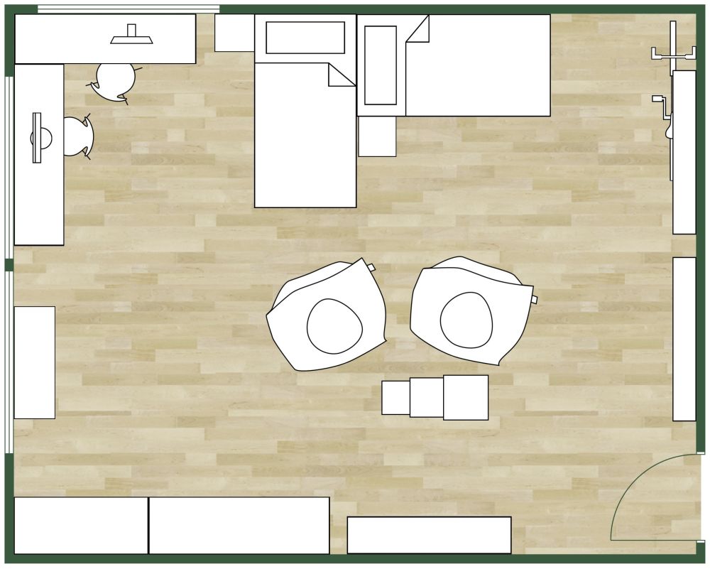 Boys Gaming Bedroom Idea 2D Floor Plan