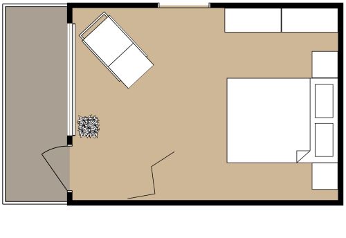 Einfaches Schlafzimmerdesign