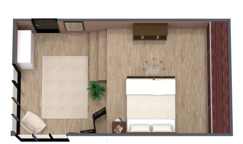 Geräumiges Schlafzimmer