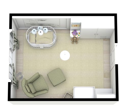 Neutrales Kinderzimmer-Layout