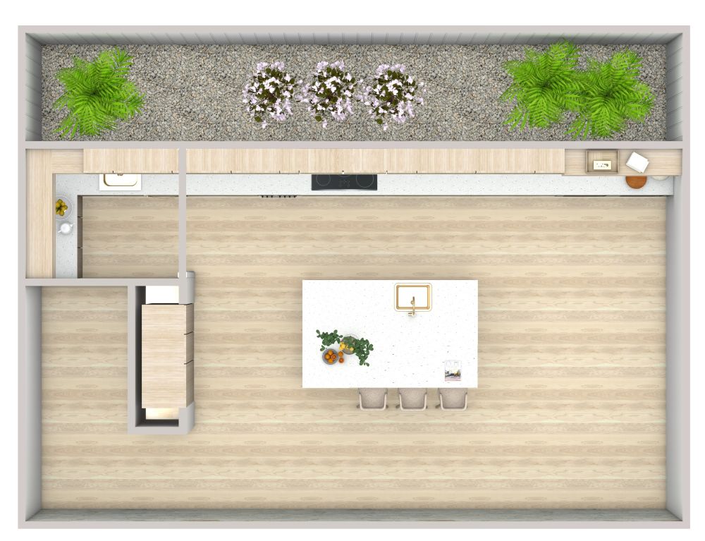 Designidee für eine L-förmige Küche