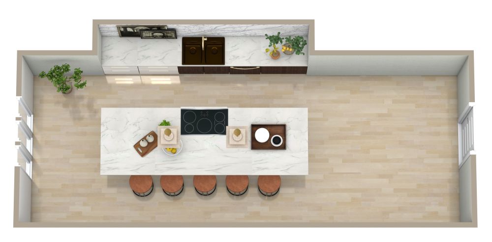 Küchenzeile mit Insel