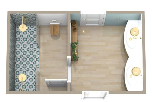 Badezimmer im Jack-und-Jill-Stil