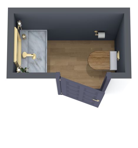 Badezimmer im dunklen Design