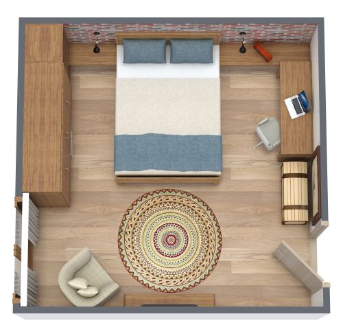 Rustic Style Primary Bedroom Design