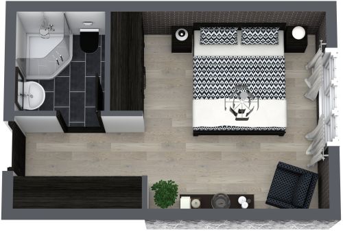 Bedroom With Ensuite Bathroom