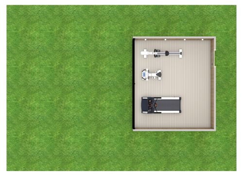 Trainingsbereich im Garten