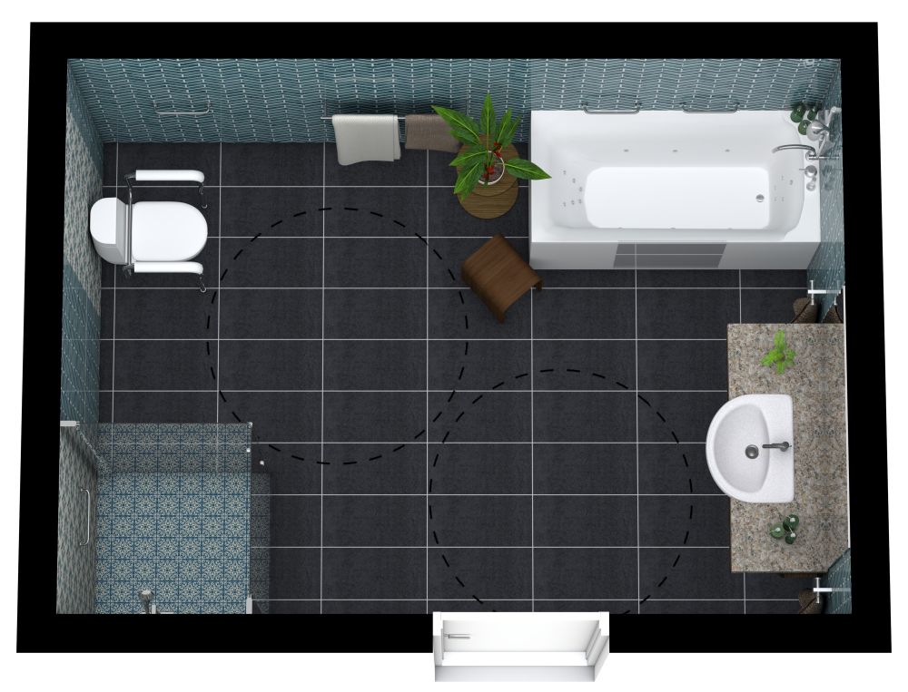 Idee für ein barrierefreies Badezimmer