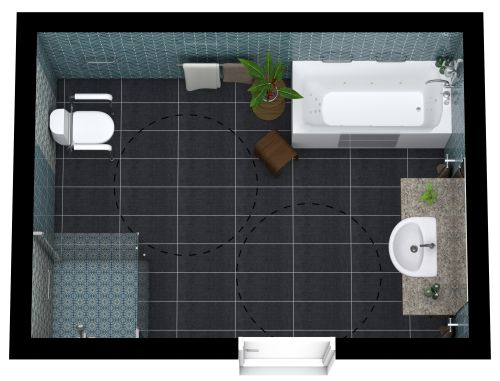 Idee für ein barrierefreies Badezimmer