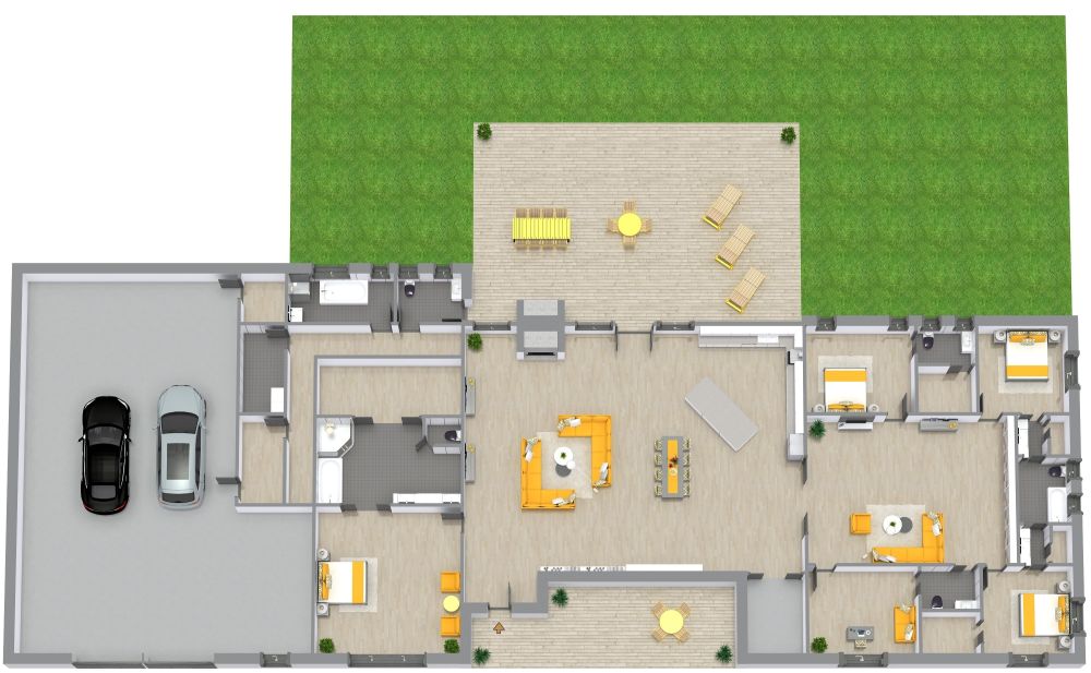 Haus mit 4 Schlafzimmern, 1 Arbeitszimmer und großer Terrasse