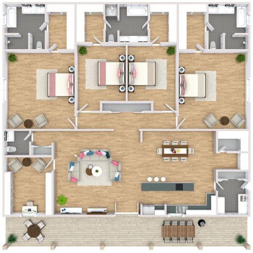 Haus mit 4 Schlafzimmern und 1 Arbeitszimmer