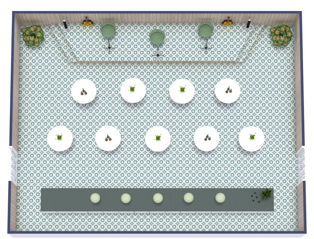 Band Concert Floor Plan with Standing Area and Bar