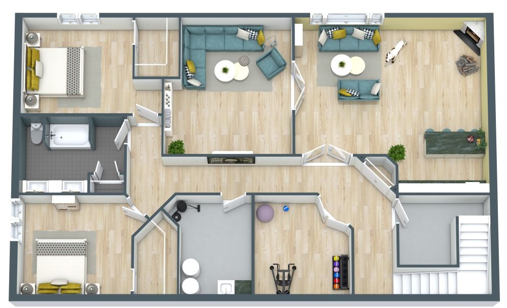 Design für einen Keller-Grundriss