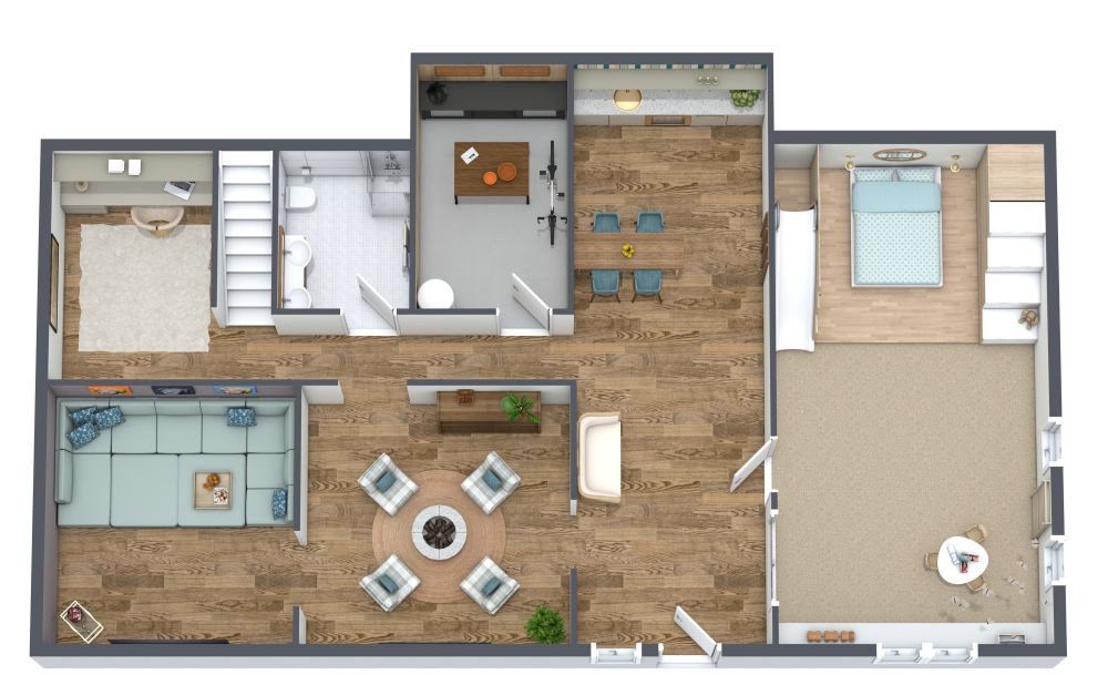 Idee für ein fertiges Keller-Layout