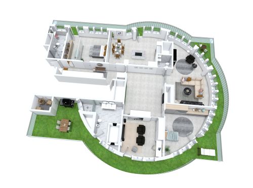 Runder Haus-Grundriss