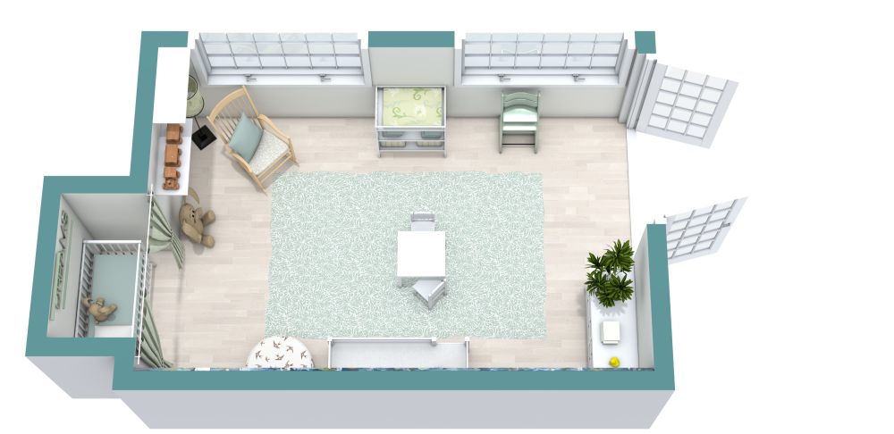 Mit Schlafzimmer verbundenes Kinderzimmer