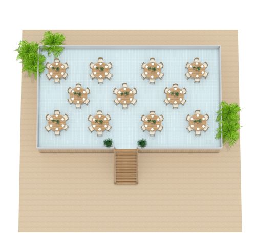 Grundriss für eine Strandhochzeit